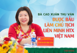 Bà Cao Xuân Thu Vân được bầu làm Chủ tịch Liên minh HTX Việt Nam