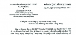 Công văn 19780-CV/VPTW điều chỉnh tiền thưởng đối với đảng viên tại Hướng dẫn 56