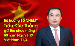 Bộ trưởng Bộ NN&MT Trần Đức Thắng gửi thư chúc mừng 80 năm Ngày HTX Việt Nam 11/4