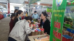 Tham gia trưng bày giới thiệu sản phẩm đặc trưng của HTX, làng nghề tỉnh Nghệ An tại Hội chợ làng nghề và sản phẩm OCOP Việt Nam năm 2020