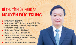 Đồng chí Nguyễn Đức Trung được bầu giữ chức Bí thư Tỉnh ủy Nghệ An